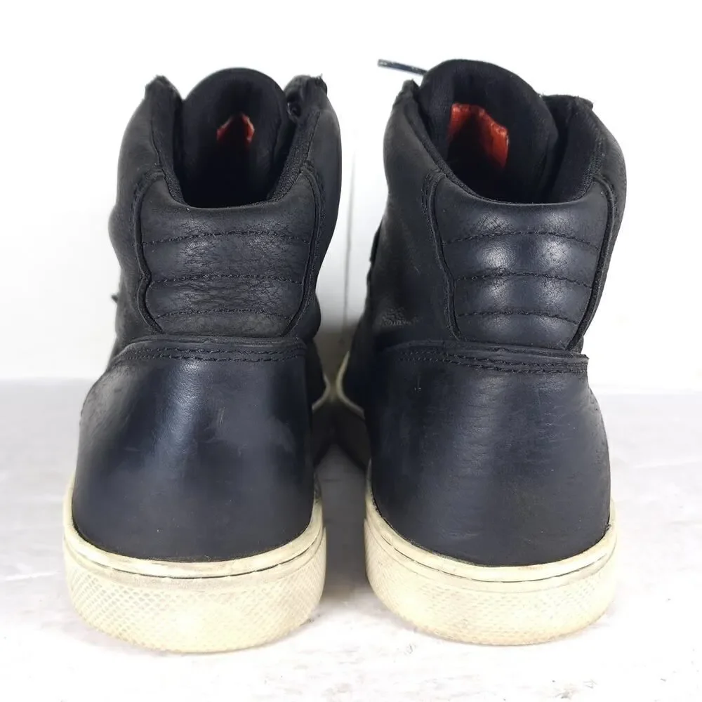 Harley Davidson Men's Midland US9M Black Leather Waterproof Laceup Ankle Boots